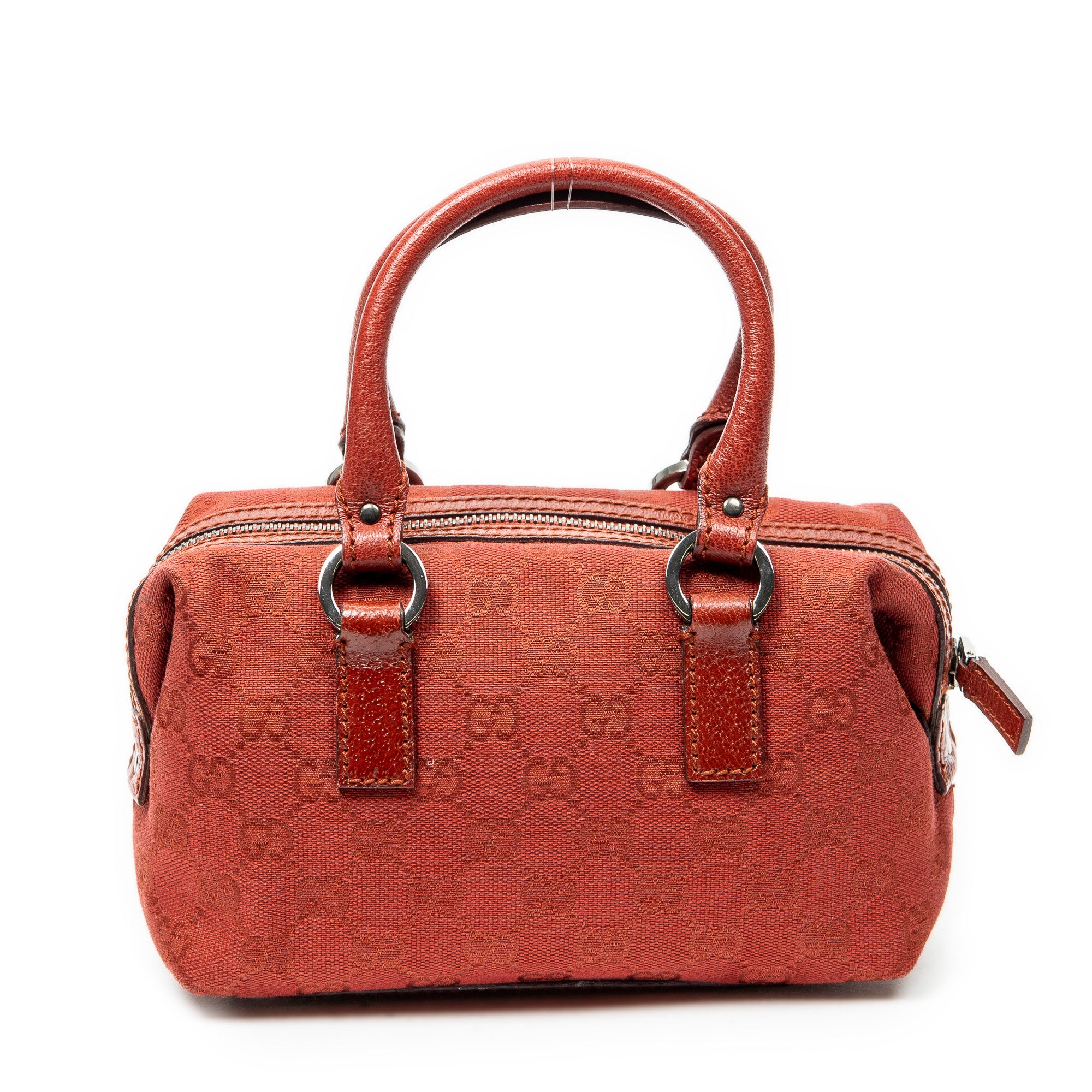 Handbag Mini Boston Red Monogrammed Canvas