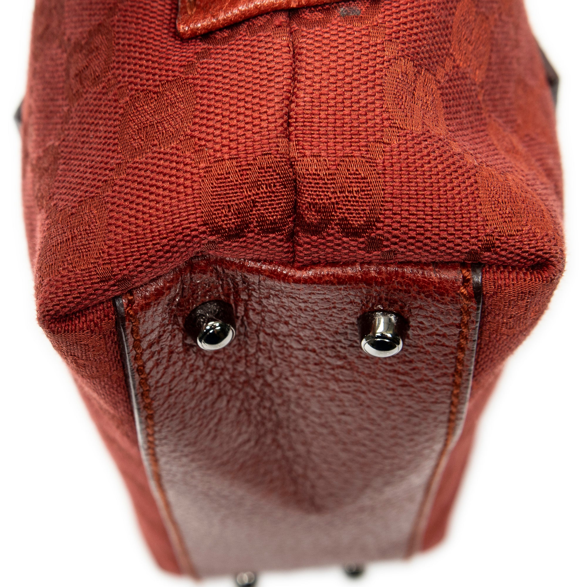 Handbag Mini Boston Red Monogrammed Canvas