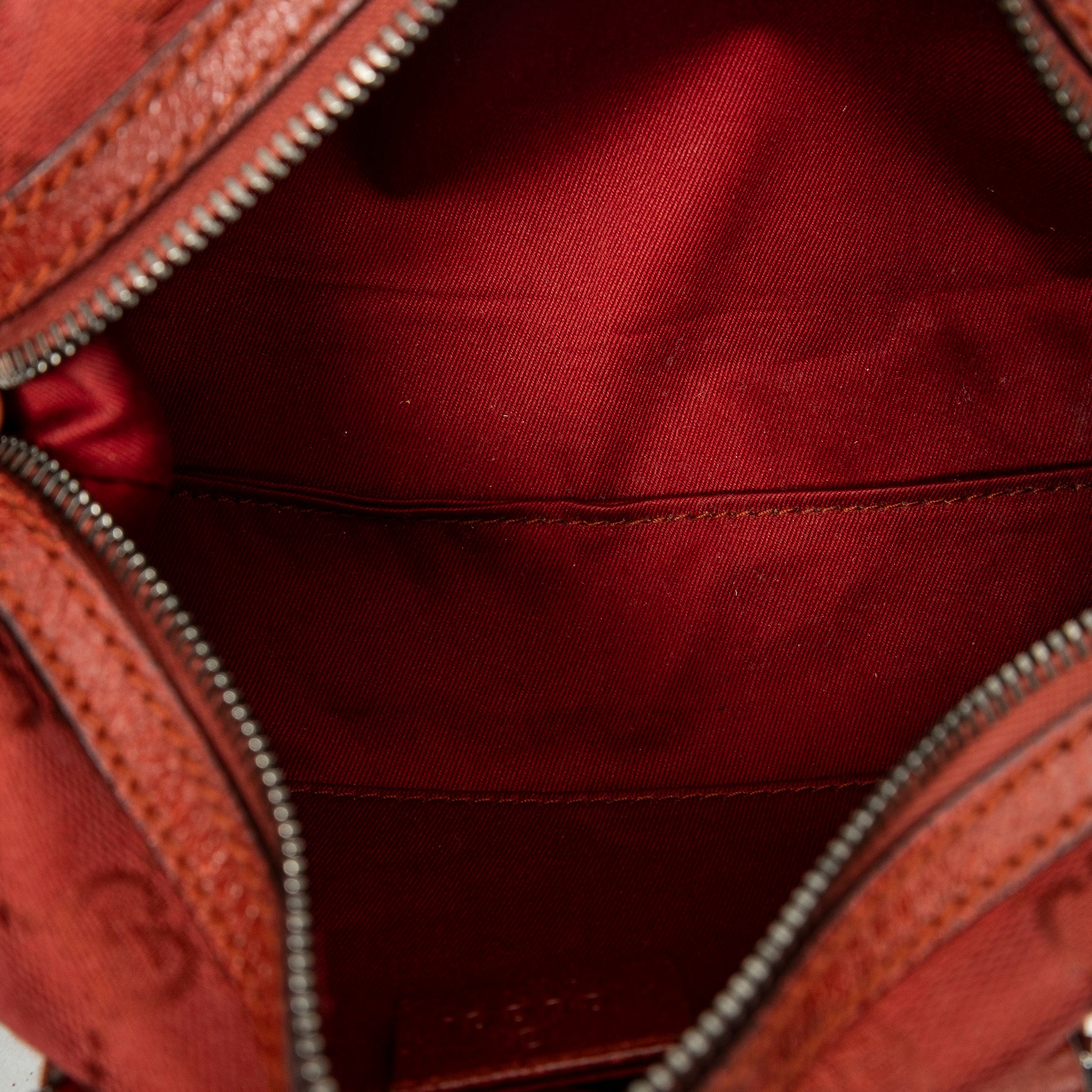 Handbag Mini Boston Red Monogrammed Canvas