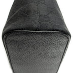 Shoulder Bag Small Hobo Bag Black Monogrammed Canvas
