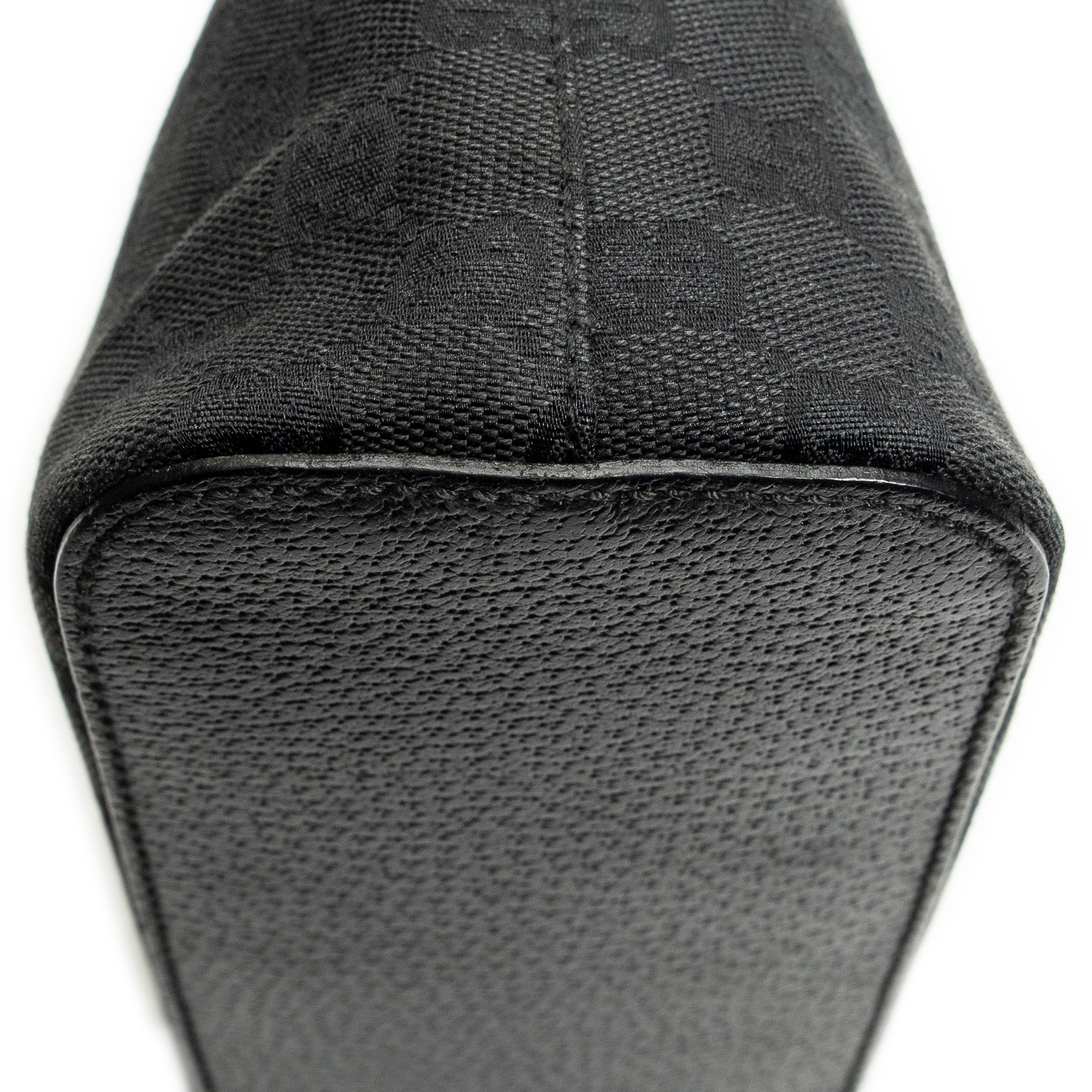 Shoulder Bag Small Hobo Bag Black Monogrammed Canvas