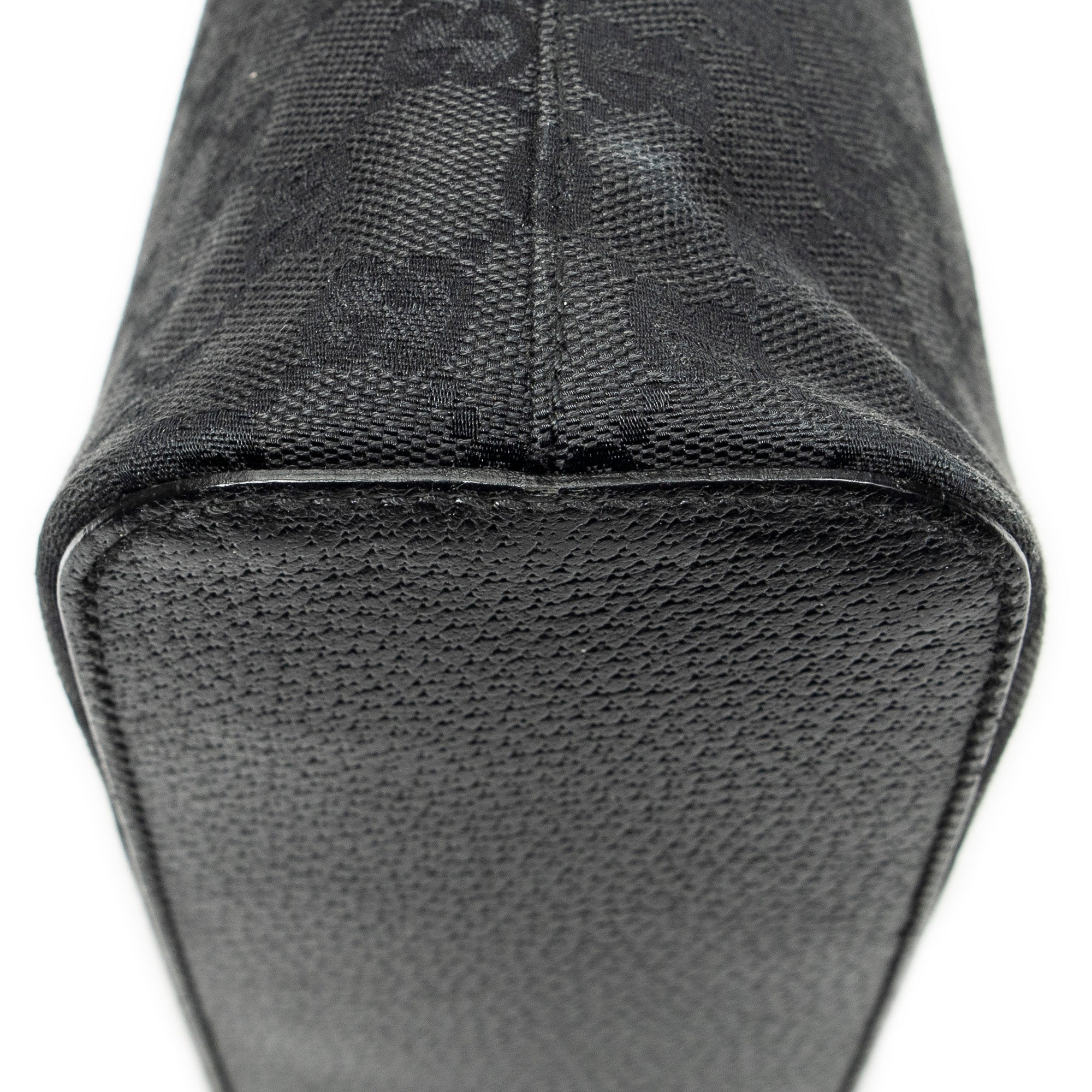 Shoulder Bag Small Hobo Bag Black Monogrammed Canvas