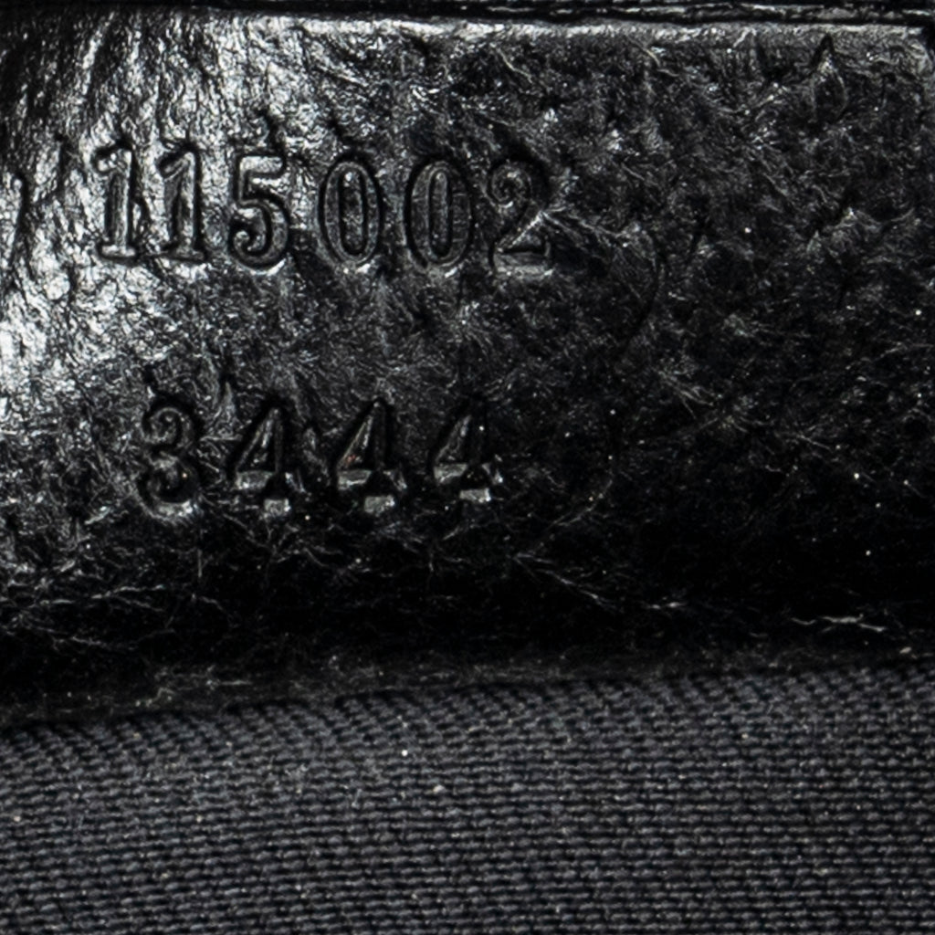 Shoulder Bag Small Hobo Bag Black Monogrammed Canvas