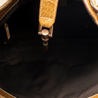 Shoulder Bag Nailhead Jackie Tan Monogrammed Canvas