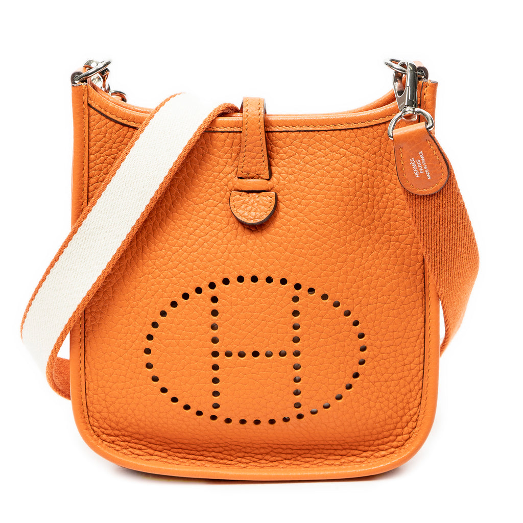 Shoulder Bag Evelyne TPM Orange Clemence Leather