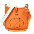 Shoulder Bag Evelyne TPM Orange Clemence Leather