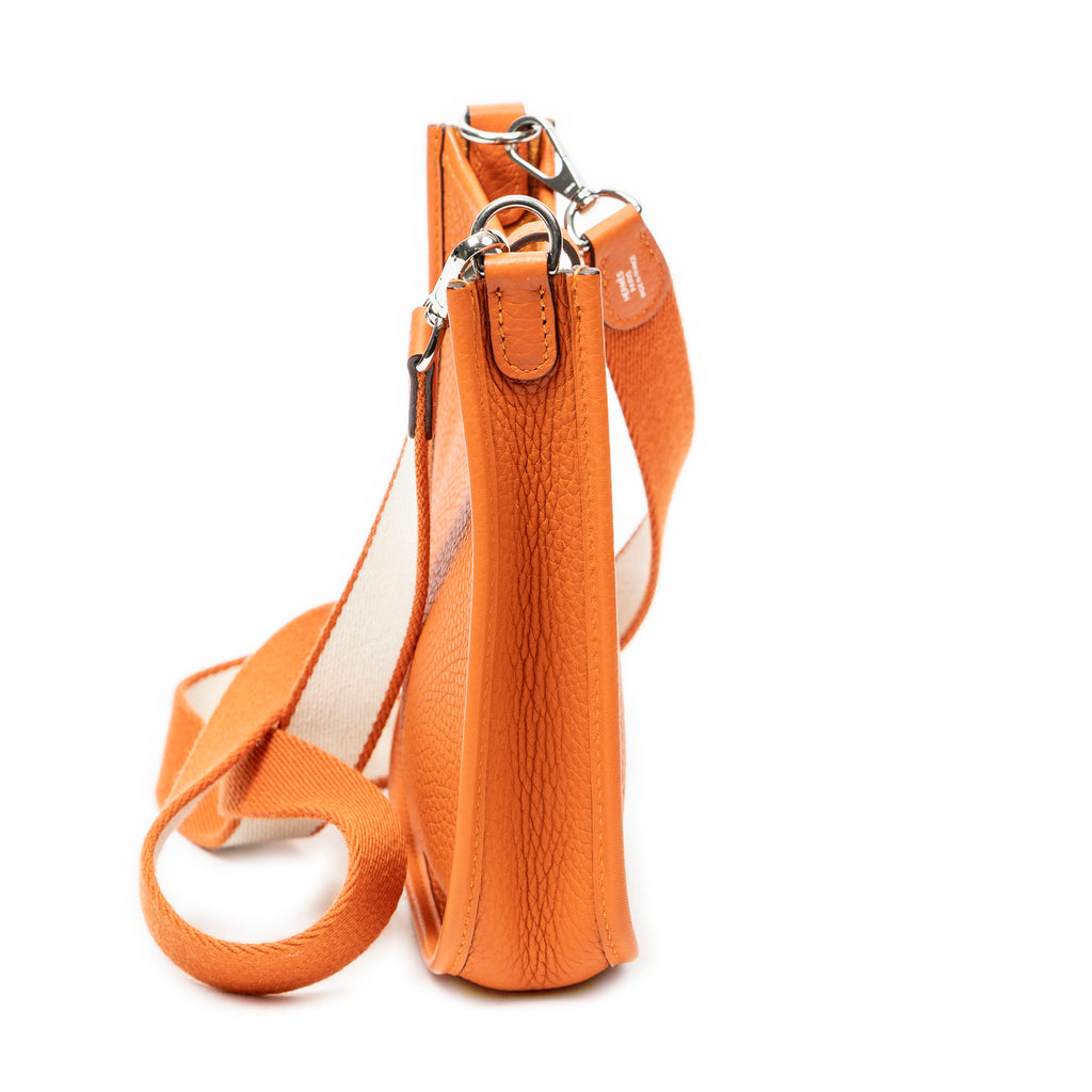 Shoulder Bag Evelyne TPM Orange Clemence Leather