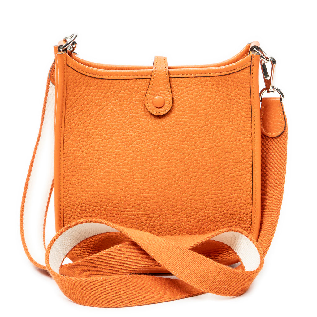 Shoulder Bag Evelyne TPM Orange Clemence Leather