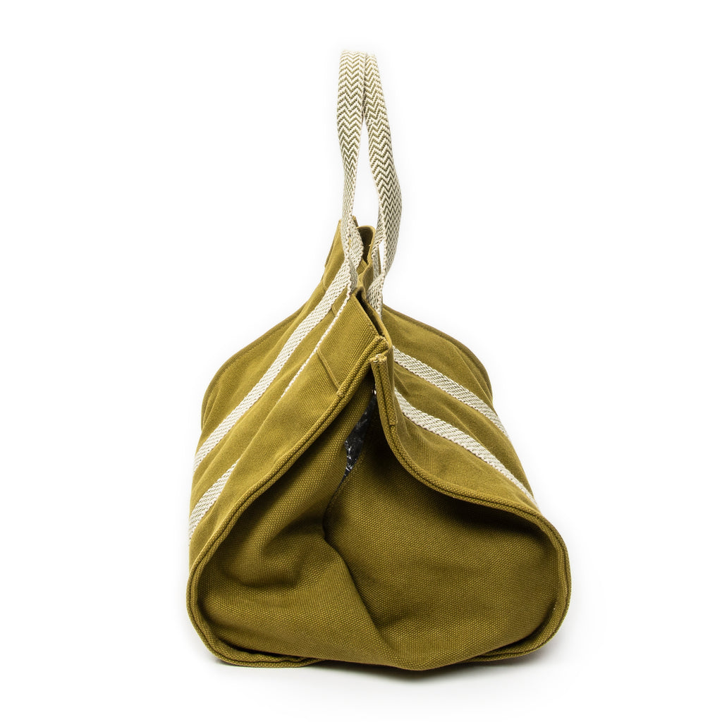 Handbag Cannes MM Green Toile Canvas