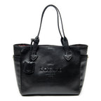 Shoulder Bag Heritage Tote Black Grained Calfskin Leather