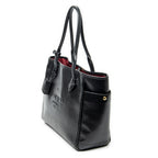 Shoulder Bag Heritage Tote Black Grained Calfskin Leather