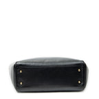 Shoulder Bag Heritage Tote Black Grained Calfskin Leather