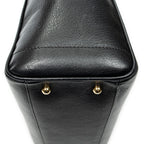 Shoulder Bag Heritage Tote Black Grained Calfskin Leather