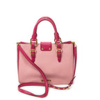 Shoulder Bag Pushlock Executive Tote Pink Calfskin Leather