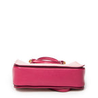 Shoulder Bag Pushlock Executive Tote Pink Calfskin Leather