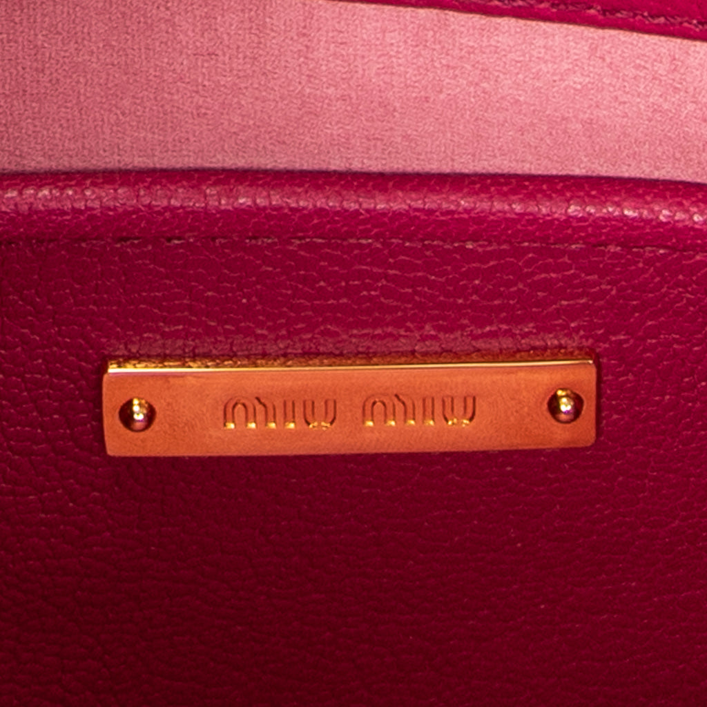 Shoulder Bag Pushlock Executive Tote Pink Calfskin Leather