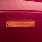 Shoulder Bag Pushlock Executive Tote Pink Calfskin Leather