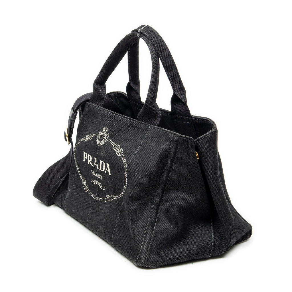 Shoulder Bag Medium Canapa Tote Black Canapa Canvas