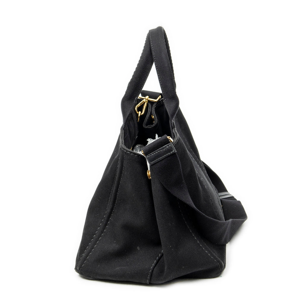 Shoulder Bag Medium Canapa Tote Black Canapa Canvas