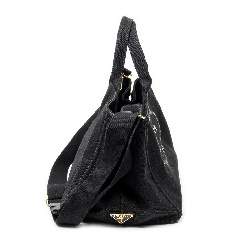 Shoulder Bag Medium Canapa Tote Black Canapa Canvas