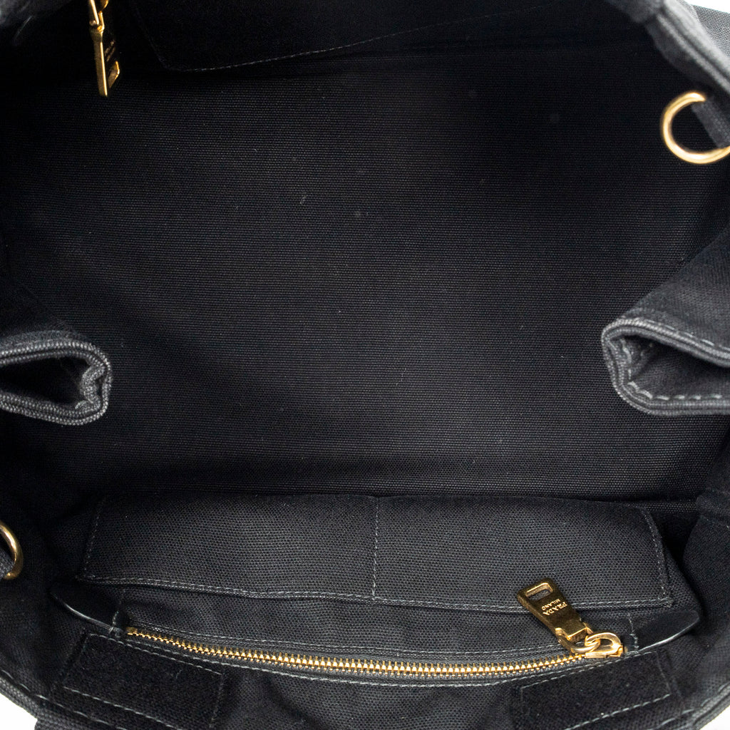 Shoulder Bag Medium Canapa Tote Black Canapa Canvas