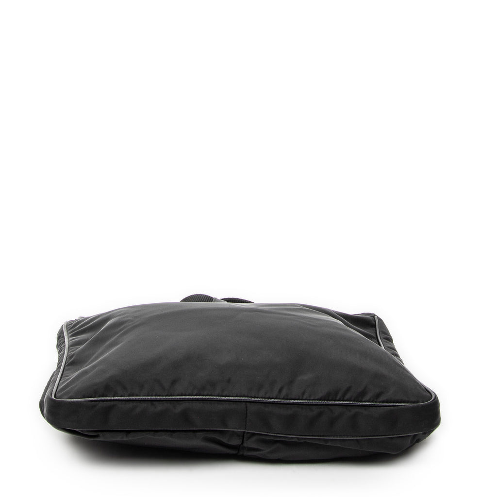 Shoulder Bag Front Pocket Messenger Black Nylon Canvas
