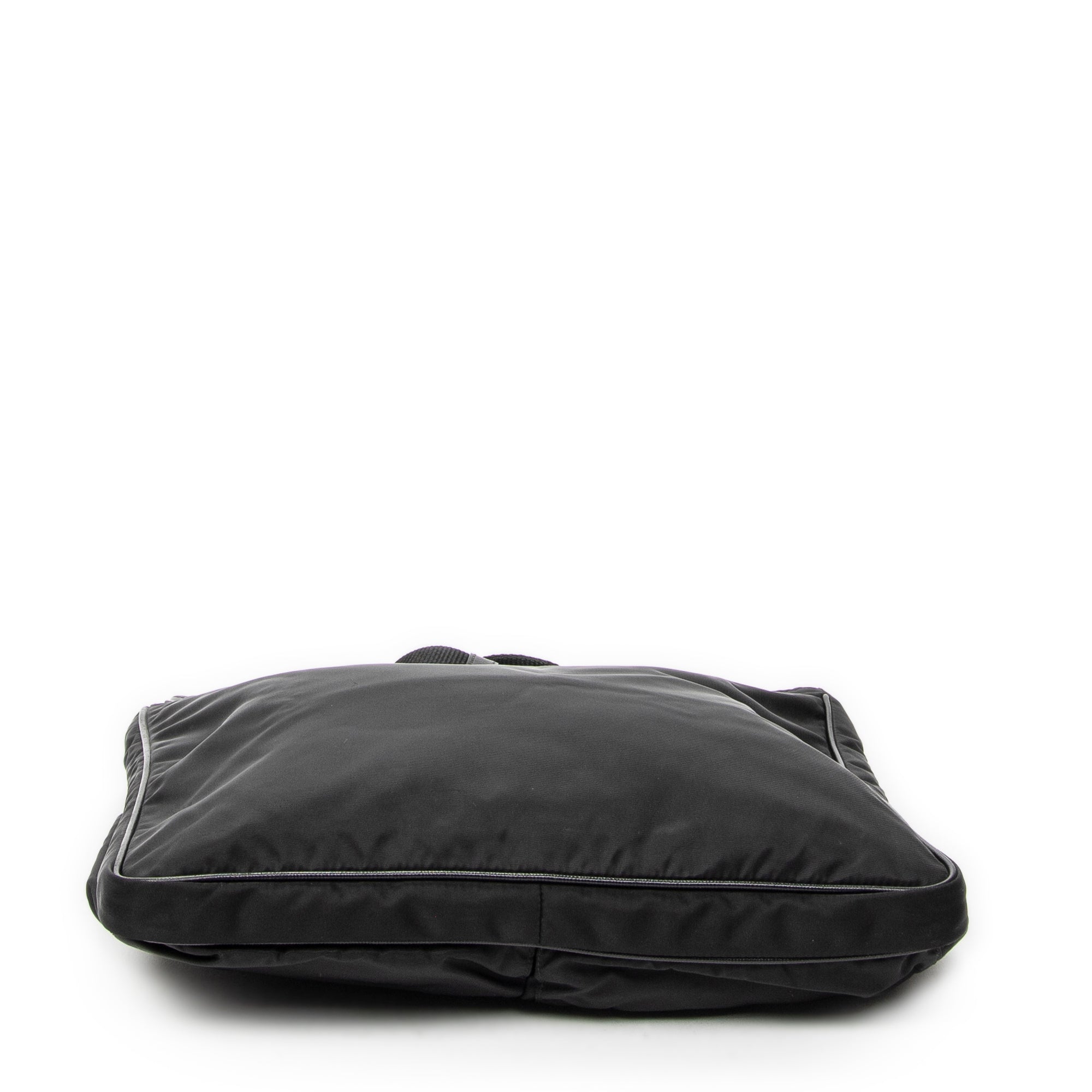 Shoulder Bag Front Pocket Messenger Black Nylon Canvas
