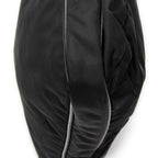 Shoulder Bag Front Pocket Messenger Black Nylon Canvas
