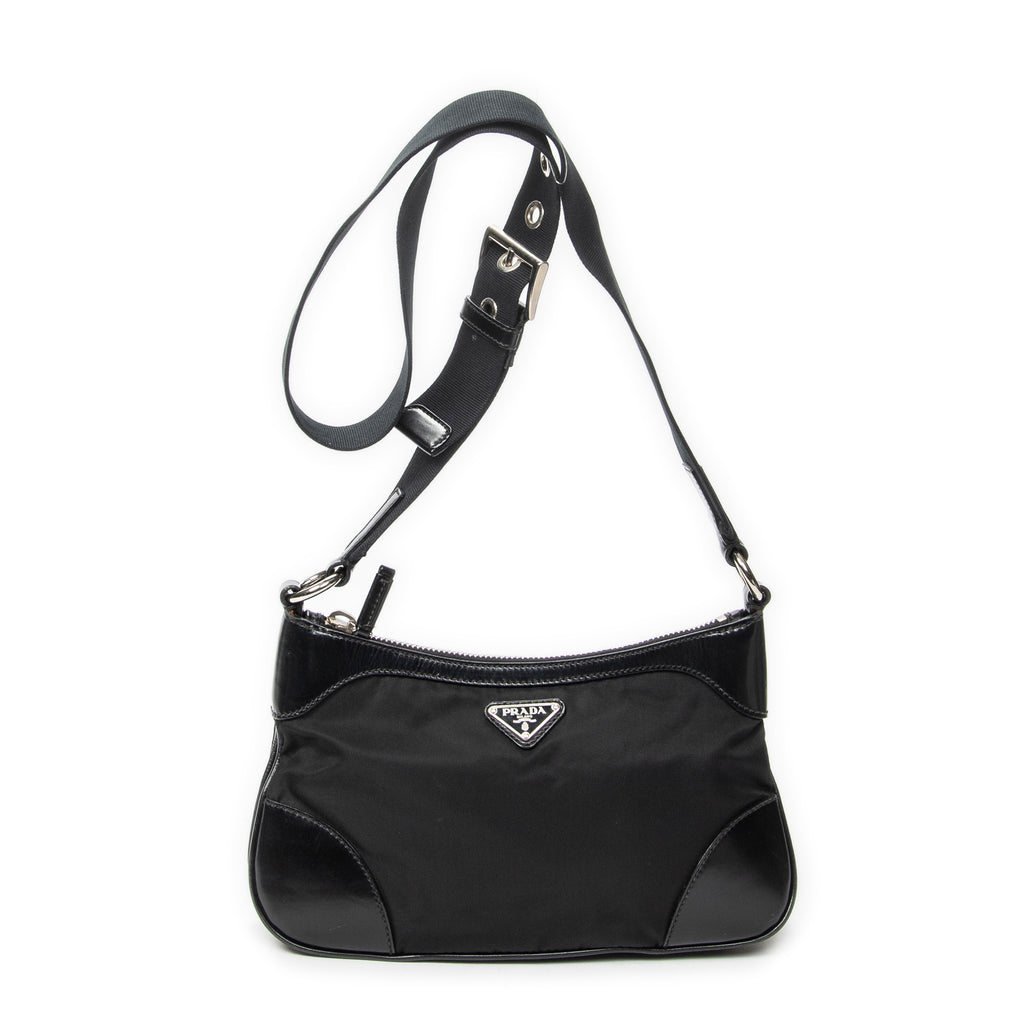 Shoulder Bag Rectangular Shoulder Tote Black Nylon Canvas