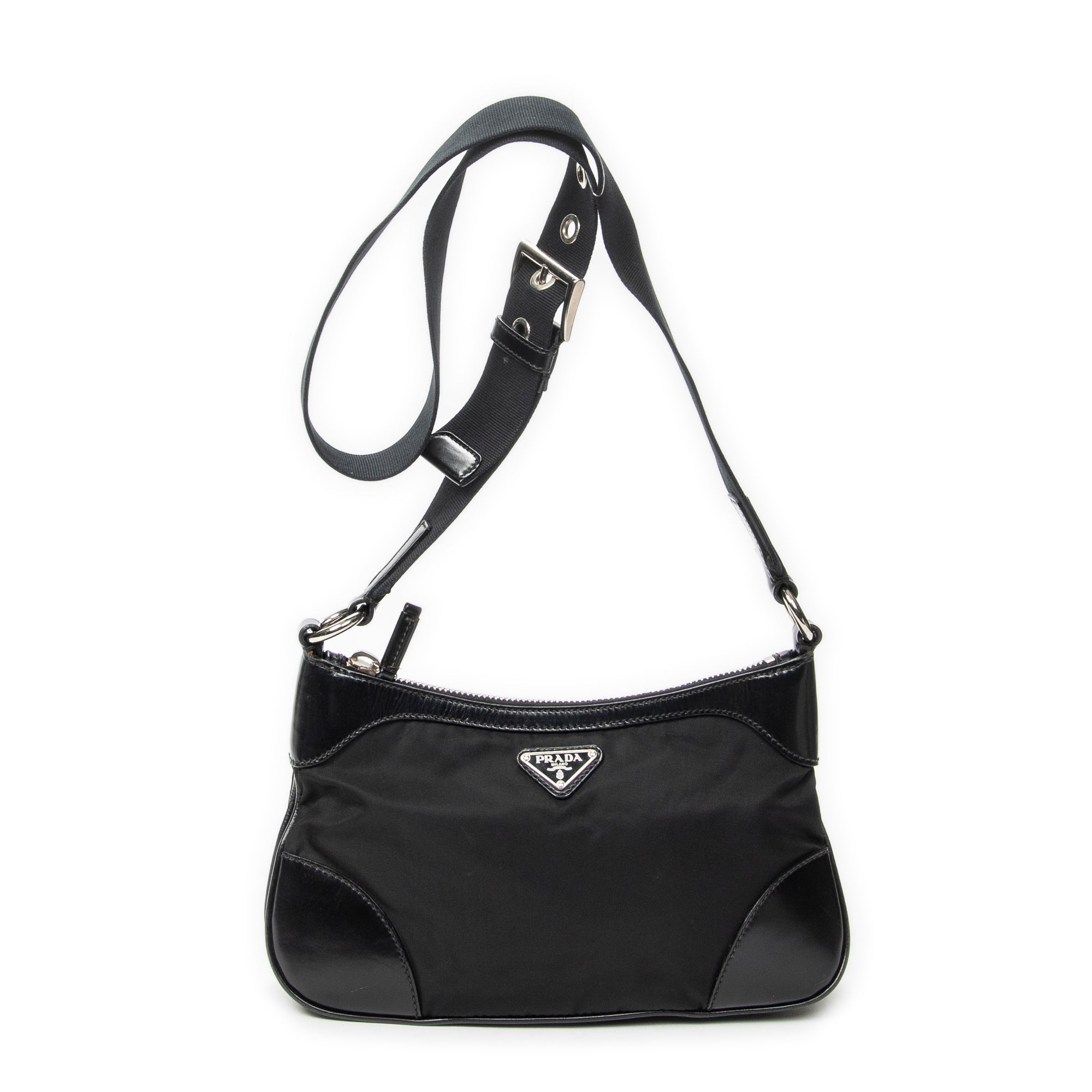 Shoulder Bag Rectangular Shoulder Tote Black Nylon Canvas