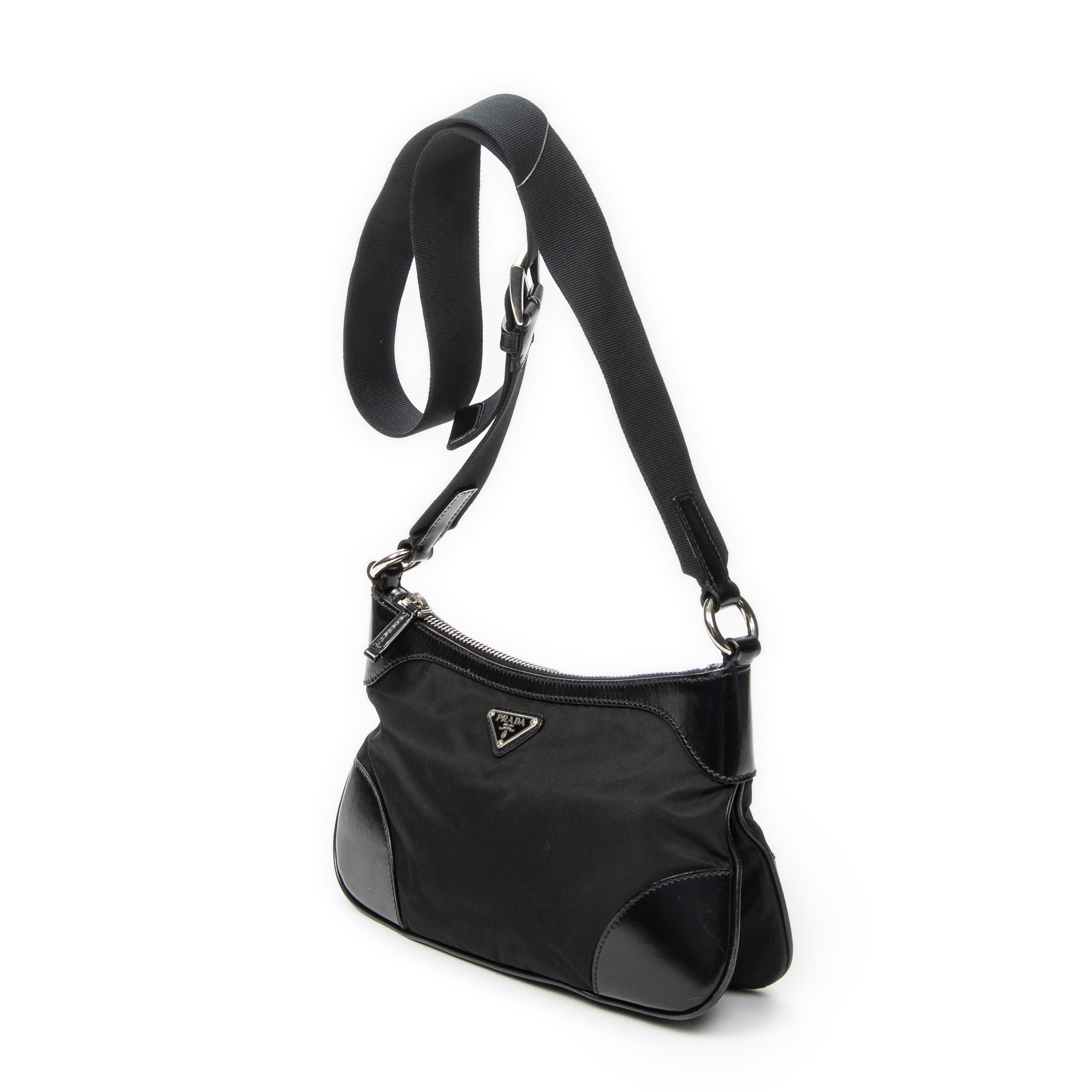 Shoulder Bag Rectangular Shoulder Tote Black Nylon Canvas