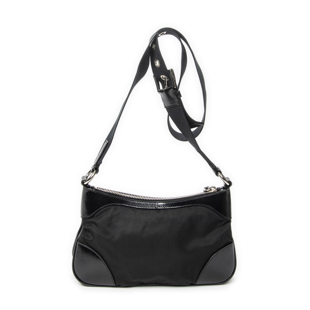 Shoulder Bag Rectangular Shoulder Tote Black Nylon Canvas