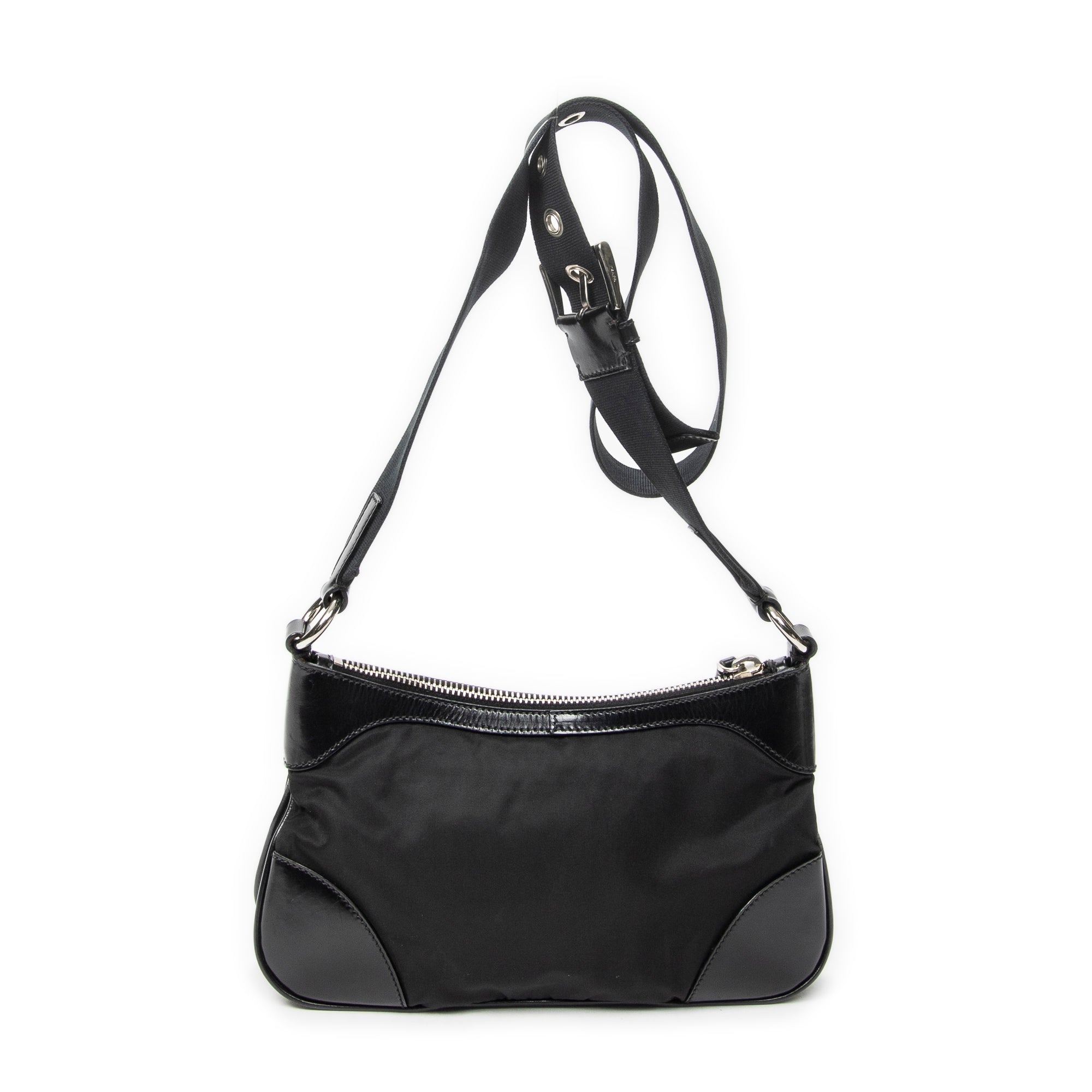 Shoulder Bag Rectangular Shoulder Tote Black Nylon Canvas