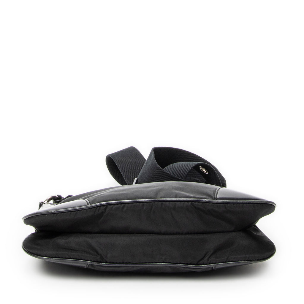 Shoulder Bag Rectangular Shoulder Tote Black Nylon Canvas