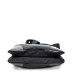 Shoulder Bag Zip Messenger Black Nylon Canvas