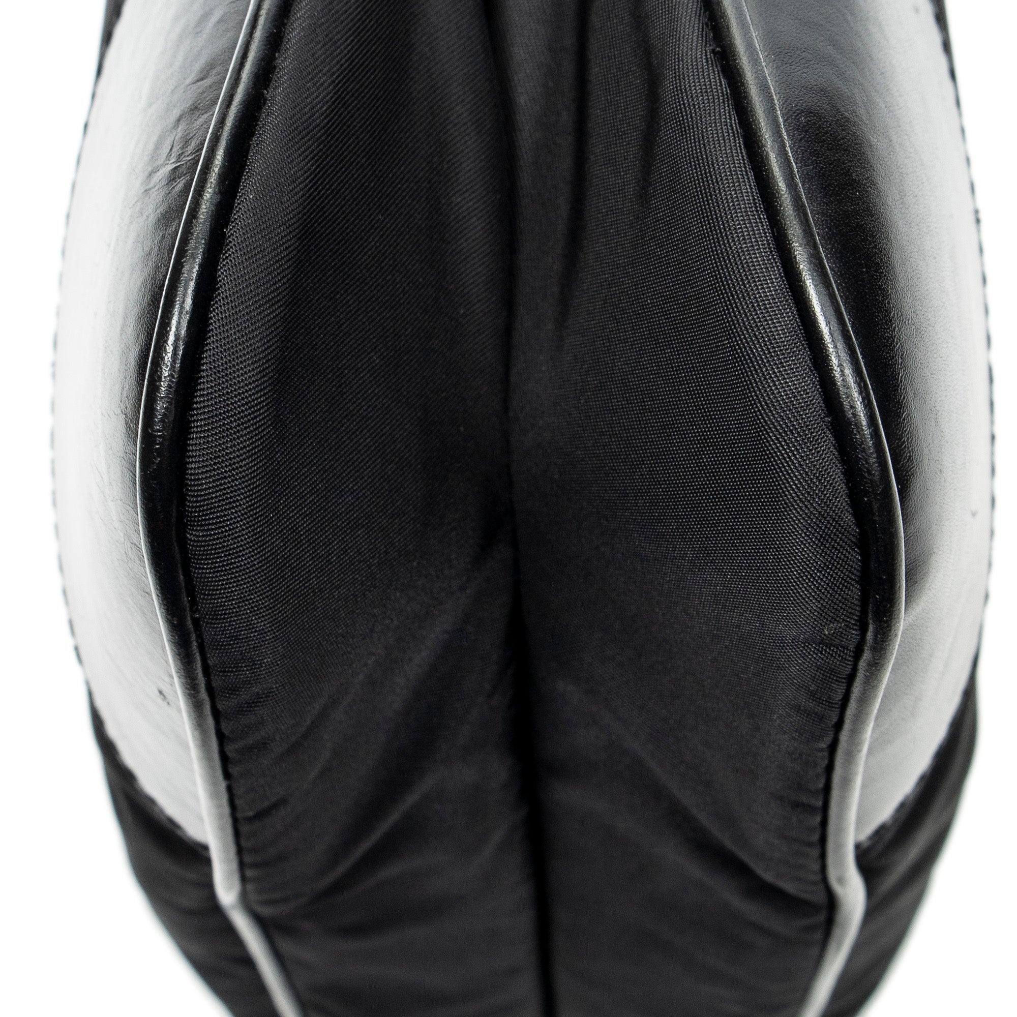 Shoulder Bag Zip Messenger Black Nylon Canvas