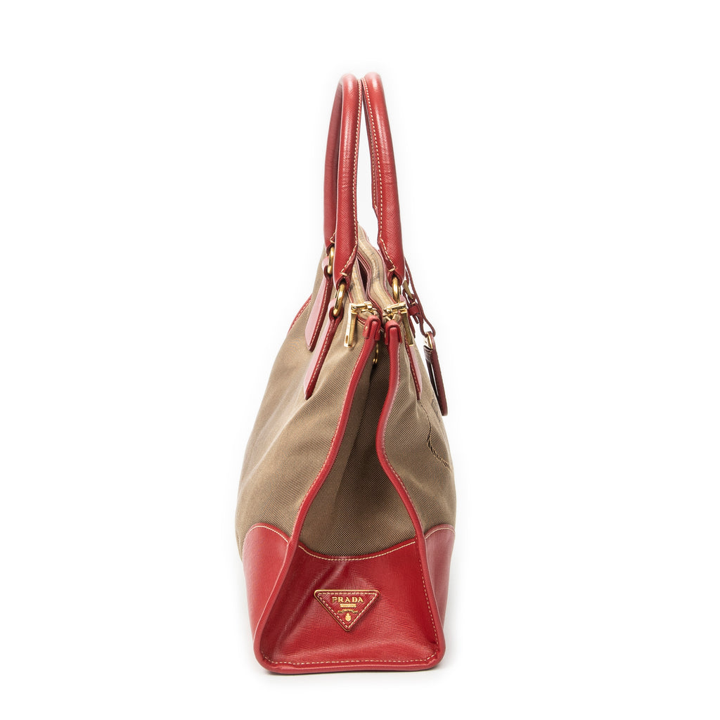 Handbag Medium Jacquard Tote Beige Jacquard Canvas