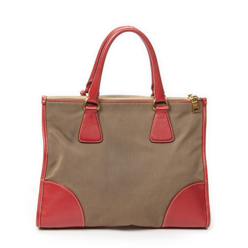 Handbag Medium Jacquard Tote Beige Jacquard Canvas