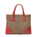 Handbag Medium Jacquard Tote Beige Jacquard Canvas