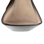 Shoulder Bag Small Tricolor Trapeze Black Calfskin Leather