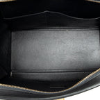 Shoulder Bag Small Tricolor Trapeze Black Calfskin Leather