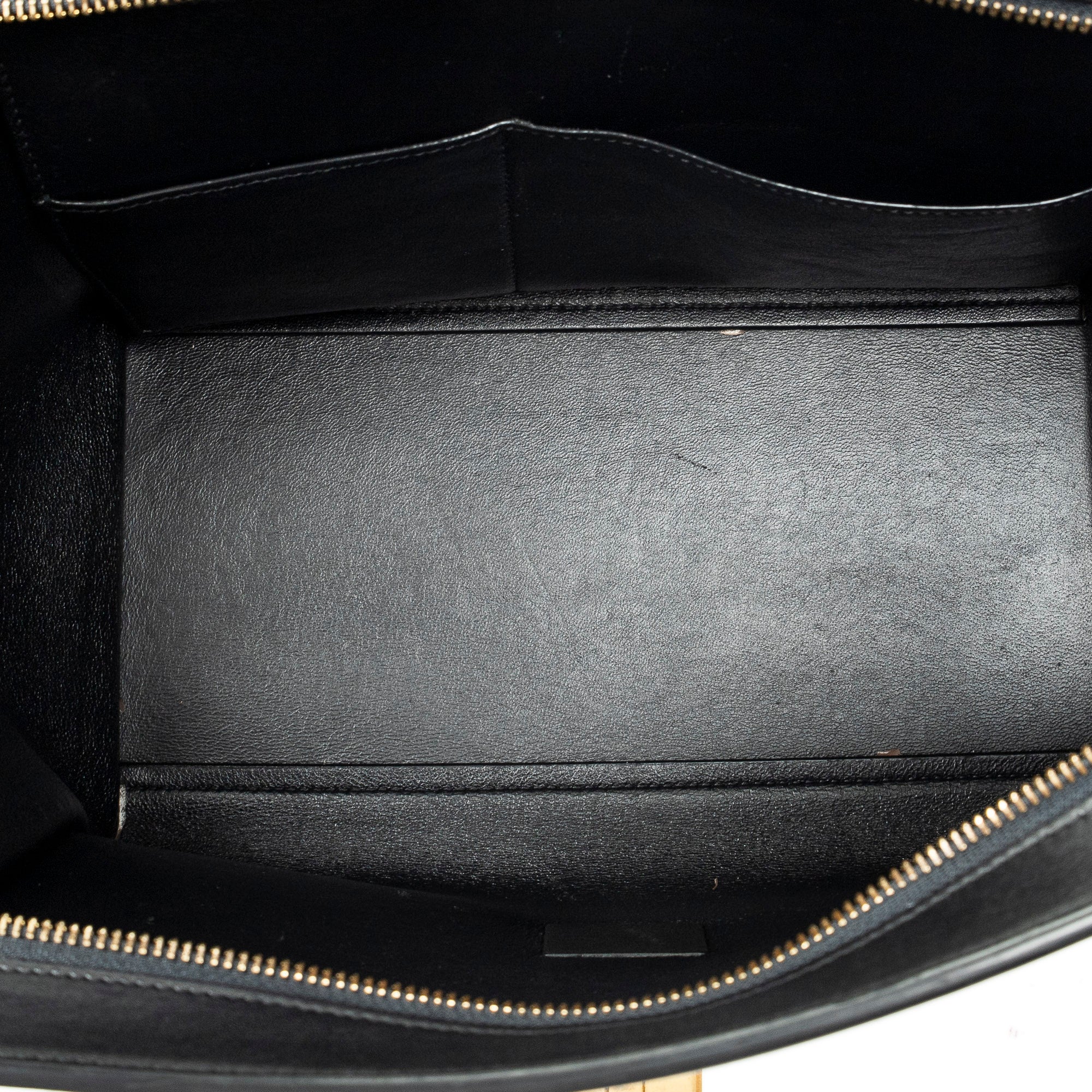 Shoulder Bag Small Tricolor Trapeze Black Calfskin Leather