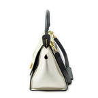 Shoulder Bag Medium Tricolor Trapeze Grey Calfskin Leather