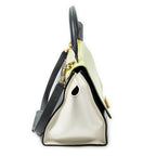 Shoulder Bag Medium Tricolor Trapeze Grey Calfskin Leather