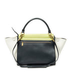 Shoulder Bag Medium Tricolor Trapeze Grey Calfskin Leather