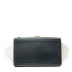 Shoulder Bag Medium Tricolor Trapeze Grey Calfskin Leather