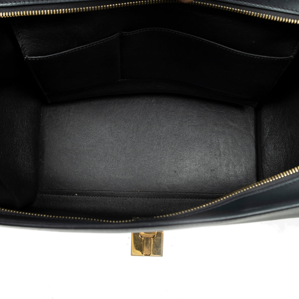Shoulder Bag Medium Tricolor Trapeze Grey Calfskin Leather