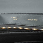 Shoulder Bag Medium Tricolor Trapeze Grey Calfskin Leather