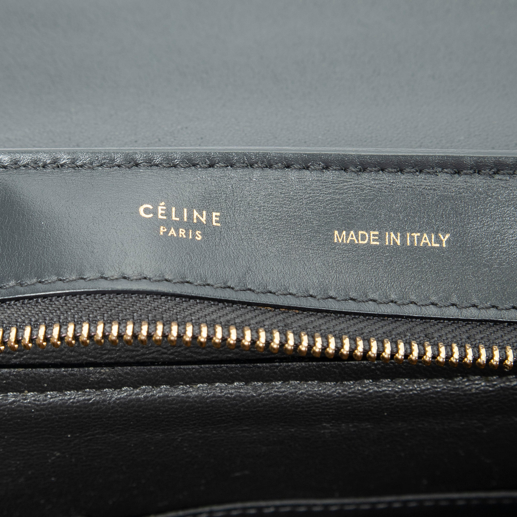 Shoulder Bag Medium Tricolor Trapeze Grey Calfskin Leather