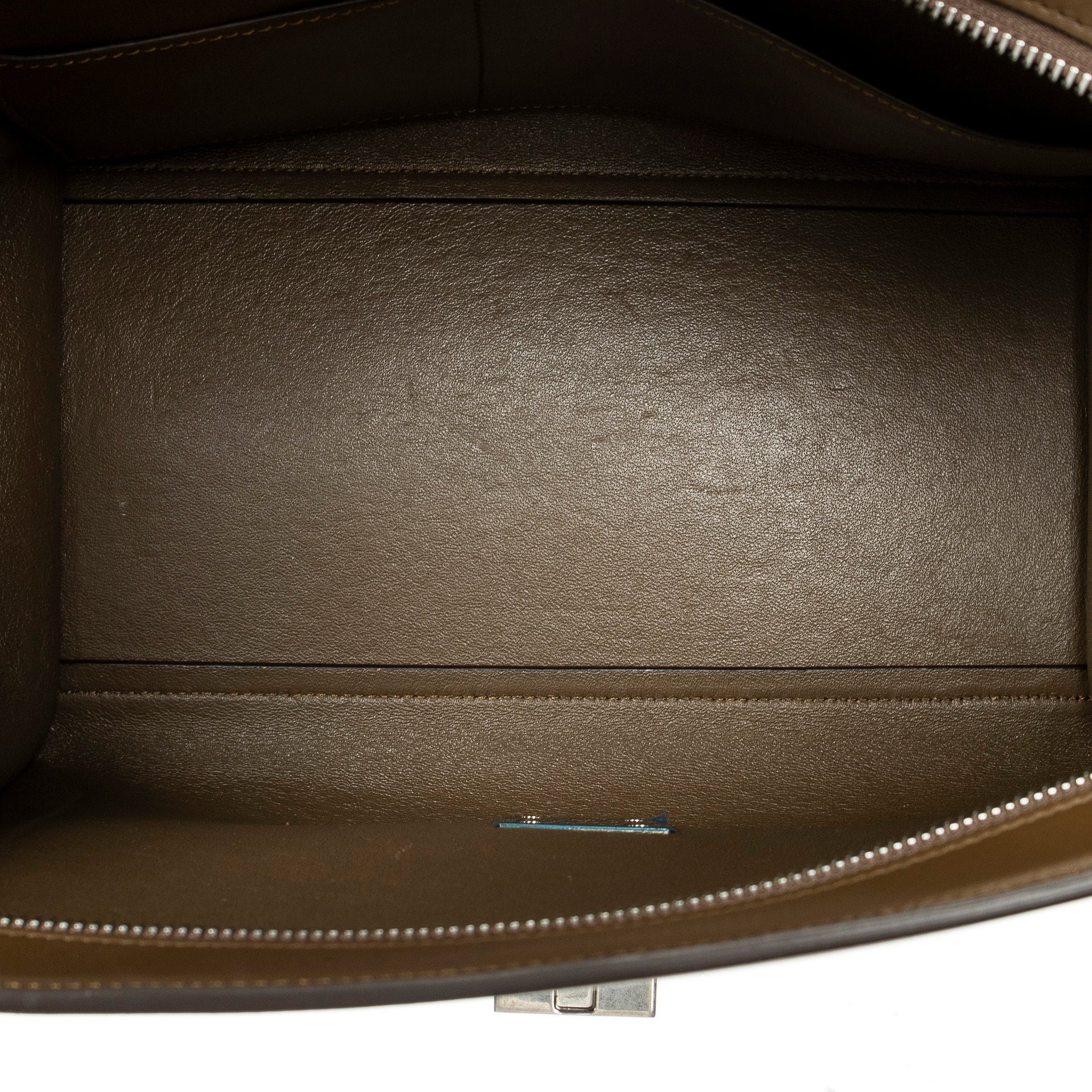 Shoulder Bag Small Tricolor Trapeze Brown Calfskin Leather